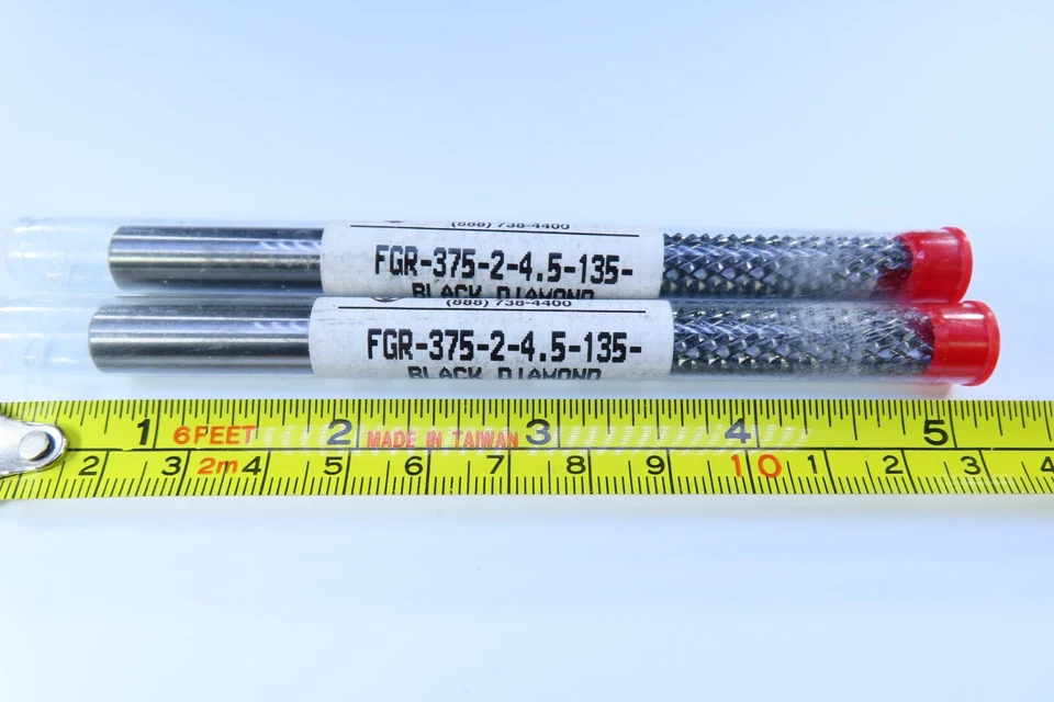 LOT ( 2 PCS ) NEW USA 3/8" SOLID CARBIDE BLACK DIAMOND CUT ROUTER BUR BURR TOOL - Image 2 of 4