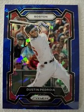 2024 Panini Prizm Blue Cracked Ice Prizm Dustin Pedroia Boston Red Sox