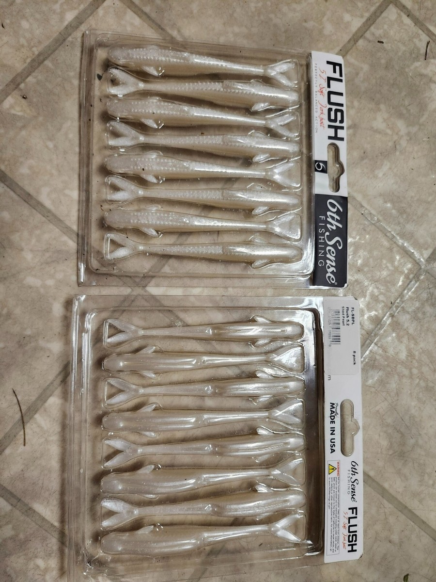6th Sense Flush Soft Jerk Bait in Shad Pearl Minnow sealed