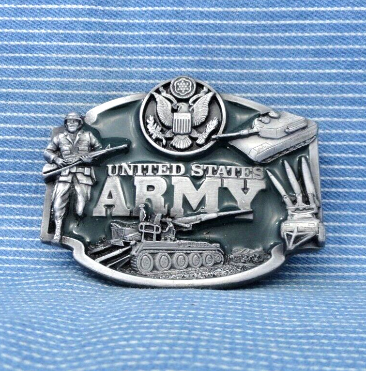 United States Army Seal Belt Buckle Military Soldiers Vtg 80s Siskiyou   .TYC284