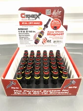 (2) Malco MSHC 2-Inch C-Rhex, Reversible Magnetic Hex Driver, 1/4" & 5/16" NEW