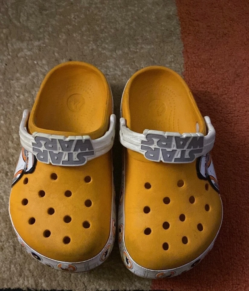 Crocs Boys Croc Band Star Wars Orange Clogs Baby Toddler Size 1 Yellow Playtime - Image 4 of 4