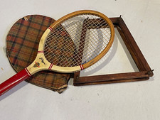 1950's vintage tennis racket JC Higgins mohawk with protector 3461