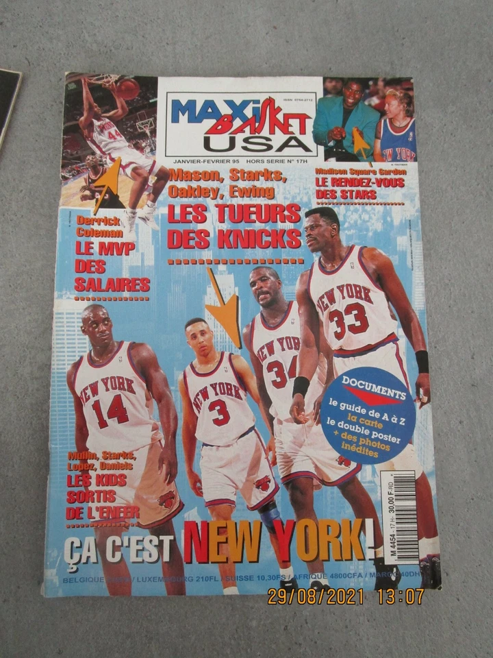RARE !!! lot 10 magazines / maxi basket / avec poster / années 90 - Photo 3/4