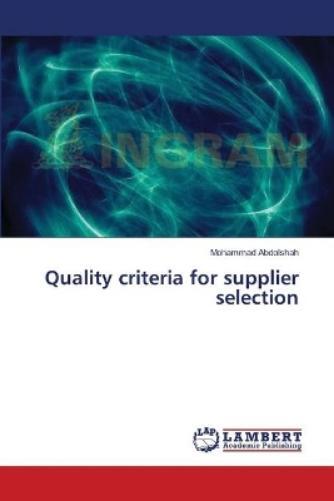 Thumbnail - Mohammad Abdolshah Quality Criteria For Supplier Selection