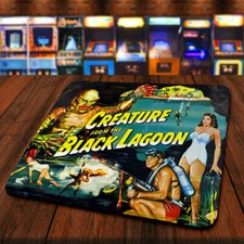 Creature From The Black Lagoon (1954) Mouse Mat Mousepad Faux Leather Stitched