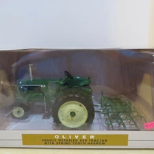 SpecCast Oliver 660 Tractor w/ Spring Tooth Harrow  1/16  OL-SCT715-B4