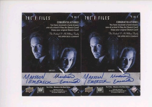 2023 X-Files Monsters Of The Week 2 Piece Puzzle Sketch 1/1 Madison Emerick - Picture 2 of 2