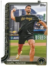 CARL RADKE 2025 TOPPS BASEBALL SERIES 1 #FP-6 (FIRST PITCH) Pittsburgh Pirates 