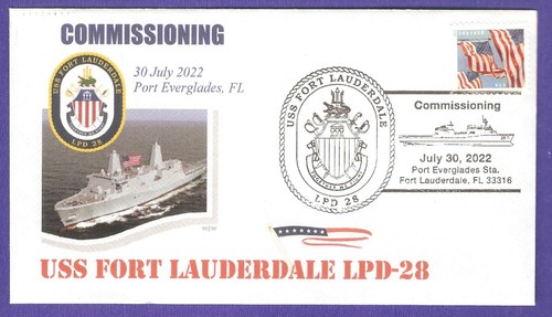 GREYTCOVERS NAVAL COVER USS FORT LAUDERDALE LPD-28 COMMISSIONING 30 JULY 2022