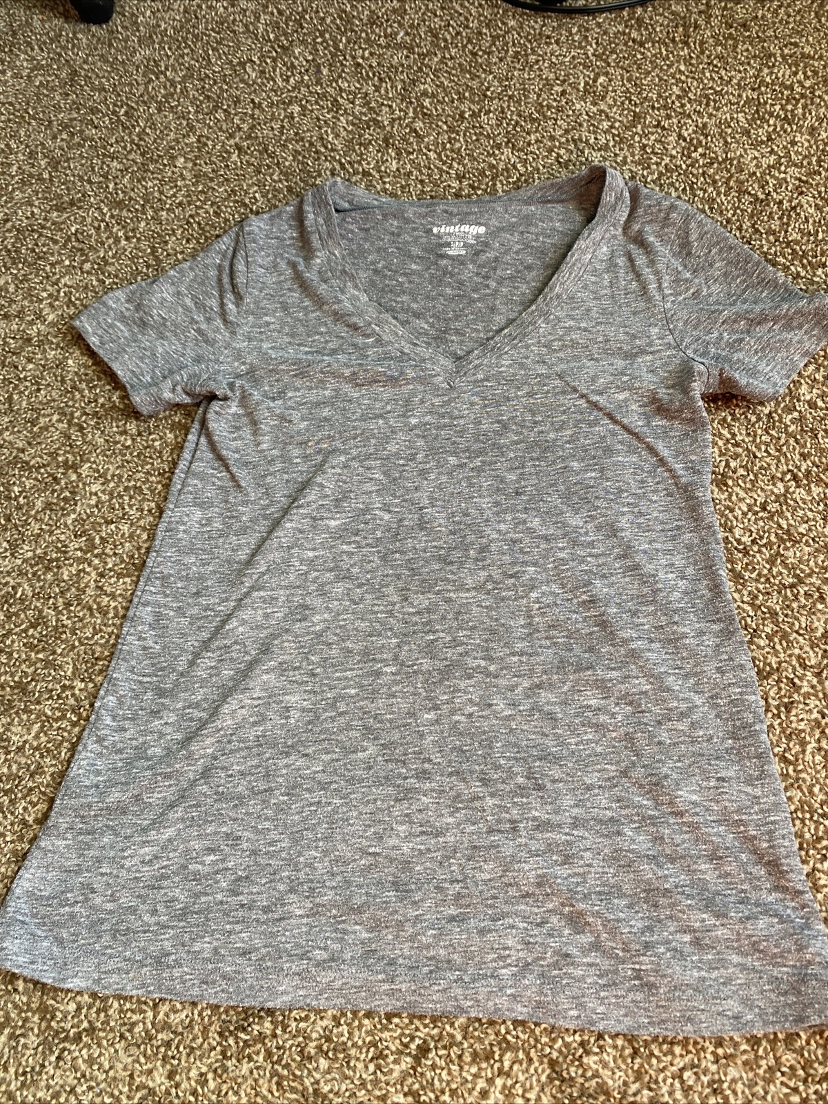 Woman’s Small Light Grey Old Navy Vintage V Neck Tee Shirt eBay