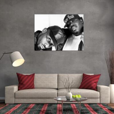 V4896 8Ball and MJG Awesome BW Retro Rap Hip Hop Duo Decor WALL