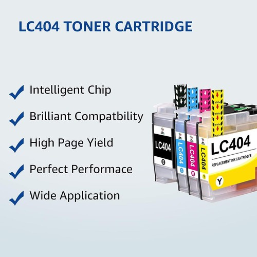 2PK Ink Cartridge Replacement for Brother LC404 Black for MFC-J1205W MFC-J1215W - Bild 4 von 7
