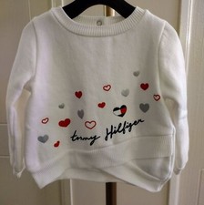 Tommy Hilfiger white long sleeve girls sweater