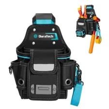 DuraTech Expandable Electrician Tool Pouch Belt Clip Pocket Quick Release Buckle