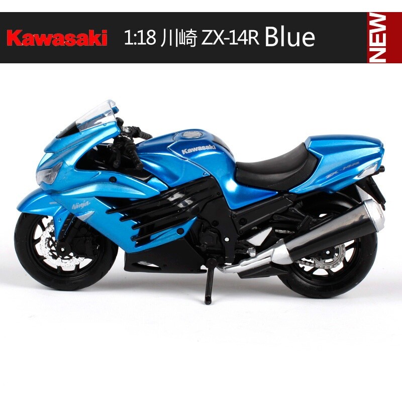 Maisto 1:18 Kawasaki Ninja ZX 14R Diecast Motorcycle Bike