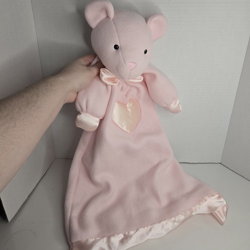 Coperta vintage Mary Meyer orso rosa amorevole bordo raso cuore sicurezza bambino - Foto 2 di 5