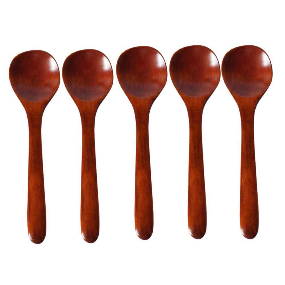 5pcs Small Wooden Spoons for Cooking Honey Tea Coffee Stirring Spoon
