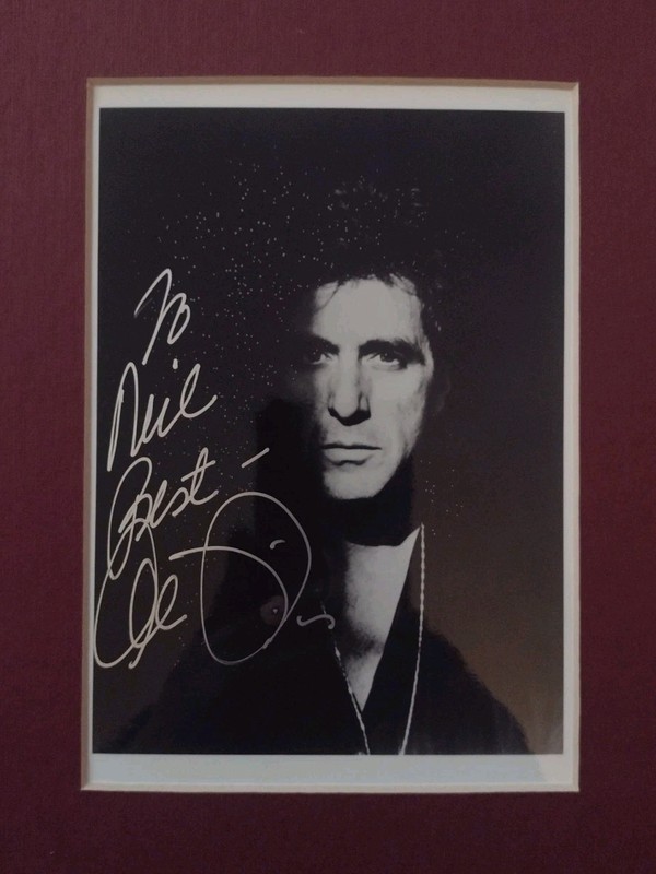 Al Pacino Autographed 5x7 B/W Matted Photo - Personalized