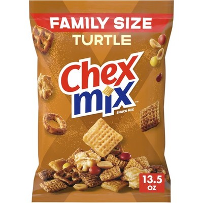 Chex Mix Turtle Snack Mix, Indulgent Snacks, Family 13.5 Ounce (Pack of 1) 
