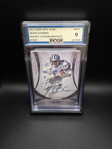 Deion Sanders #FSS-DS (2013) Topps Five Star Auto - Graded 9 [FCGS] MINT