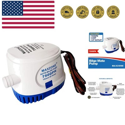 Automatic Submersible Boat Bilge Water Pump 12v 750gph Auto with Float Switch...