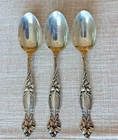 Gorham Sterling Silver "Lily/Iris Pattern", Teaspoons-Set of 3