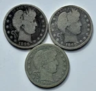 Barber Silver Quarter Lot 1898 1899 1916 Circulated US Coins