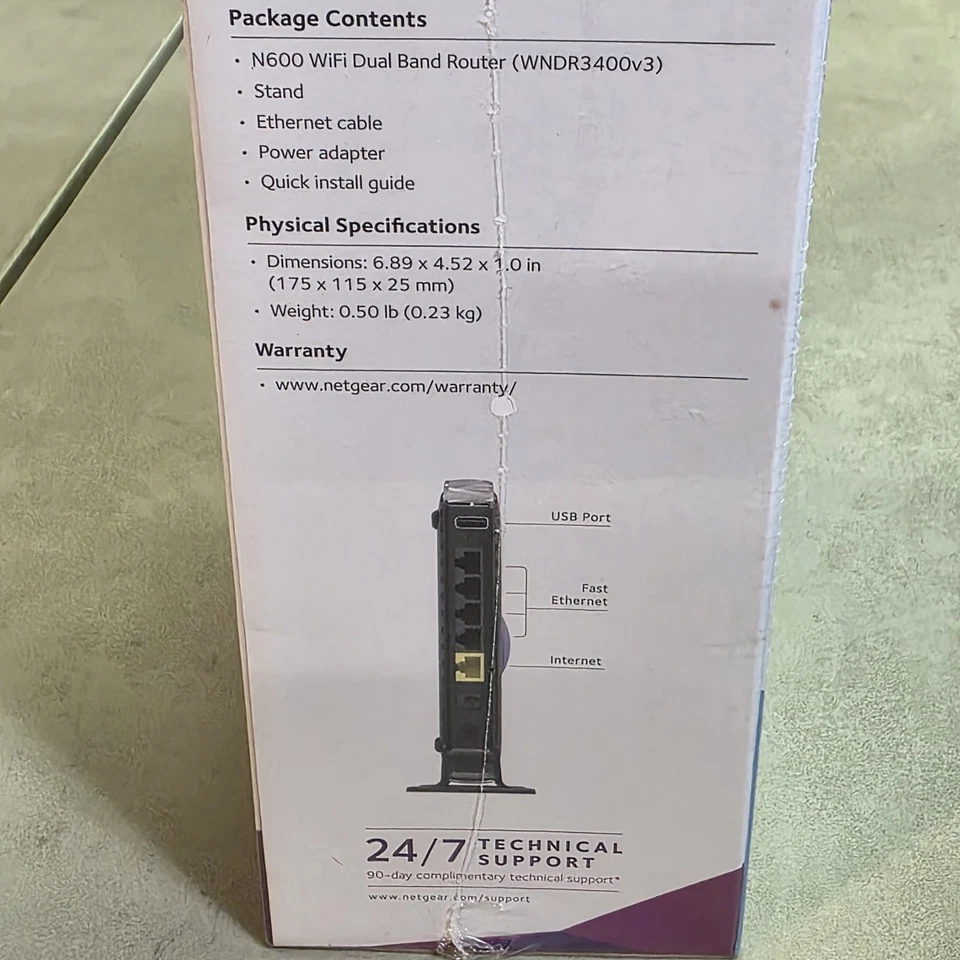 Netgear N600 WiFi Dual Band Router Model WNDR3400 - Image 4 of 4