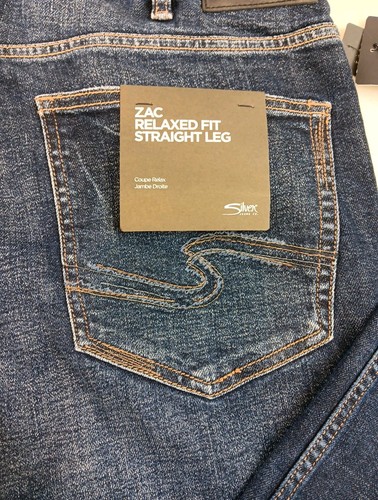 Neu Silver Jeans Co. Zac Relaxed Fit Straight Leg Jeans Stretch Fit Indigo Wash # - Bild 13 von 14