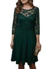 Muisol Sz XL Womens Green Vintage Style Lace Dress Retro Swing Whimsigoth Mod
