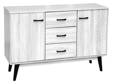 MOBILE CREDENZA INGRESSO SALVASPAZIO MODERNO CASSETTI ANTE NATURALE 120*38*h80cm
