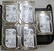 LOT OF (5) DELL 9SM260-150 Hard Drive 3.5" 3TB SAS
