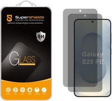 2PCS Anti Spy Screen Protector for Samsung Galaxy S25 FE Tempered Glass Bubble