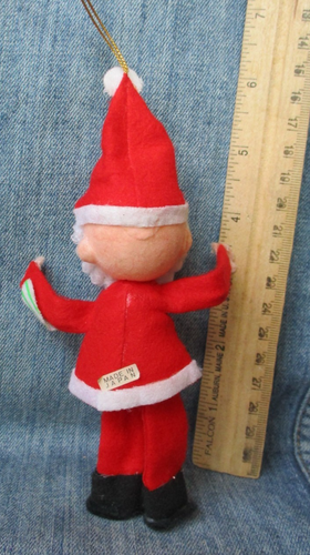 POSABLE PIXIE SANTA CLAUS Vintage Christmas Tree Ornament Made In Japan ORN47 - Picture 2 of 3