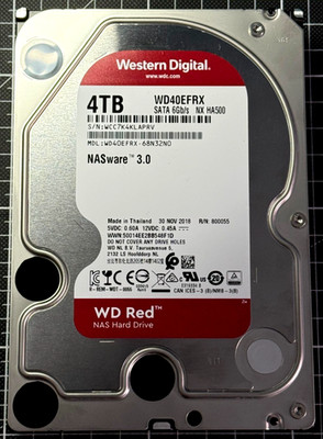 Western Digital WD Red 4TB WD40EFRX SATA 6Gb/s NASWARE 3.0 3.5'' - SMART 100%