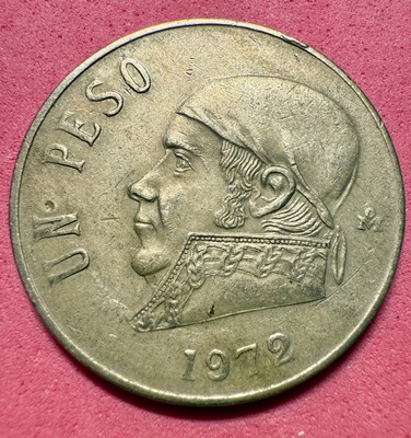 Mexican MEXICO 1972 - UN 1 PESO Coin José María Morelos