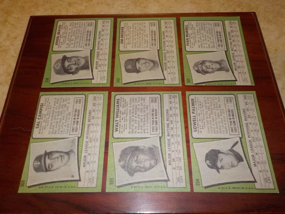 42-1971 Topps todo semi-alto (524-643) con estrellas menores-ex a casi nuevo excelentes tarjetas Foto 3 de 4