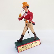 Johnnie Walker Scotch Whisky Vtg 1950's Walking Man Wood Statue Display Masters