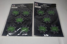 Halloween Felt Spider Stickers 5 Piece Sealed Package 2 Pack New