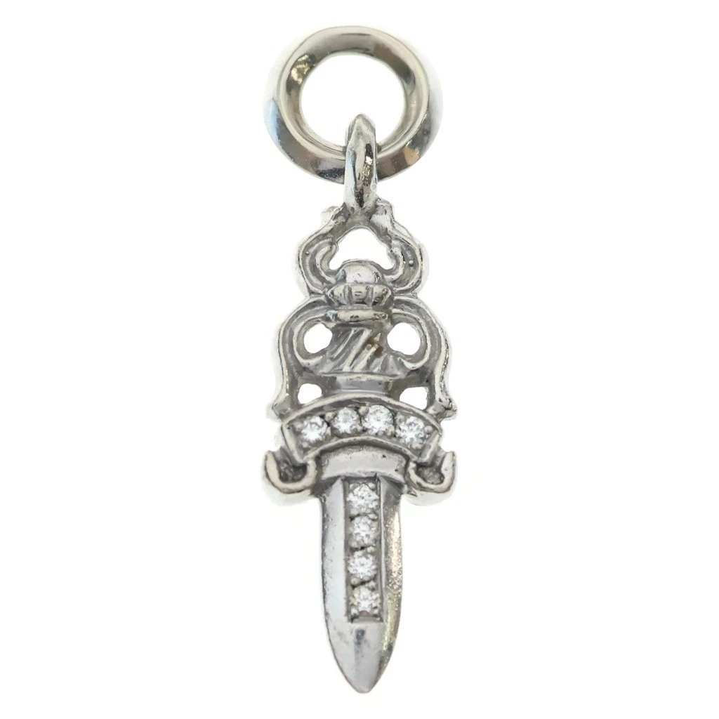 Chrome Hearts #10 DAGGER P DIA #10 Pendant Top Diamond 750WG P0079242