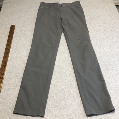 Peter Millar Raleigh Performance Gray Trouser 2-Way Stretch-W33X34L Golf Preppy