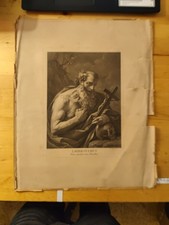Incisione Acquaforte S. Hieronymus Dom. Cunego Sculp. 1769 S Guido Reni