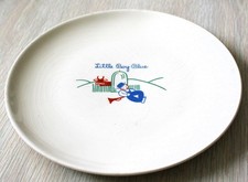 Vintage Porcelain Childs Dish Plate - Little Boy Blue - Unmarked as to Maker