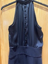 LADIES ZARA BLACK HALTER NECK DRESS SIZE MEDIUM STUNNING FLATTERING BLACK DRESS