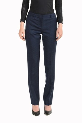 Hugo Boss Women's ''Tamea13'' Blue Pinstripe Wool Straight Leg Pants