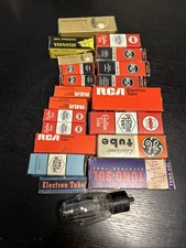 21 Assorted NOS Antique Radio Tubes Odd LOT Parts G E Sylvania RCA Perma Test To