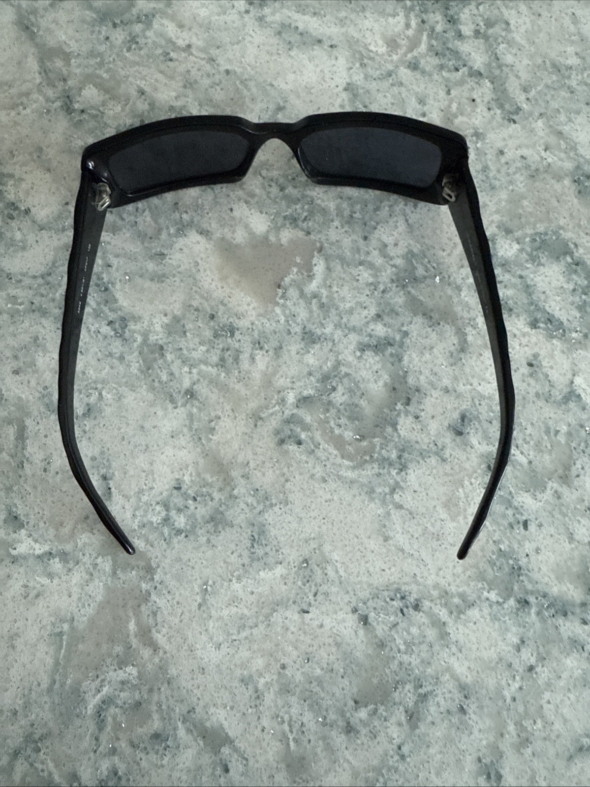 Authentic Chanel Rectangular Black Shade Sunglass… - image 6