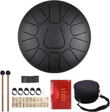 Tongue Drum 11 Noten 10 Zoll, Zungentrommel Scheibentrommel, Steel Pan Hand Pan