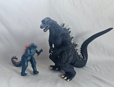 LOT 2 GODZILLA Poseable Action Figures 14" BANDAI  8" TOHO Set GODZILLA Kong